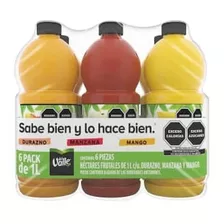 Néctares Frutales Del Valle Sabores Surtidos 6 Pzas De 1 L