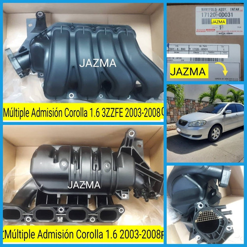 Multiple Admision Corolla 1.6 Motor 3zzfe 2003 2008 Original