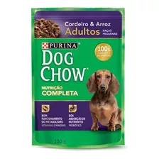 Caixa Com 15 Sachê Dog Chow Purina Cordeiro R Pequenas 100g