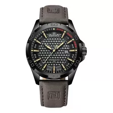 Relógio Masculino Naviforce Couro 8023 Marrom / Preto Show !