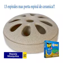 Porta Espiral Cerámica Espirales Repelente Mosquitos Raid Pn