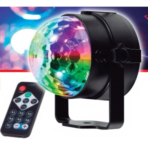 Bola Disco Led Rgb Mini Giratoria Audioritmica Control 220v