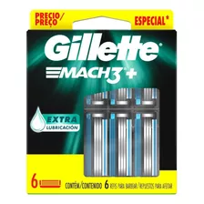 Pack X 6 Repuestos De Afeitar Gillette Mach 3