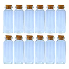 12 Garrafinhas Vidro Com Rolha Lembrancinhas Artesanato 50ml