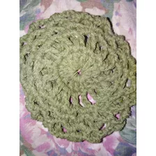 Redecilla Para Rodete A Crochet Color Verde Gris Ea