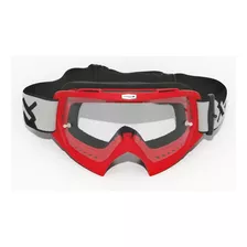 Óculos Motocross Mattos Rancing Combat Fixação P/ Tear Off Cor Da Armação Vermelho Cor Da Lente Transparente Tamanho Único