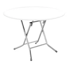 Mesa Plegable Redonda Blanco M+design