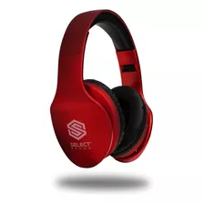 Audífonos Select Sound Bth025 - Bluetooth, Tipo Dj, Radio Fm - Color Rojo