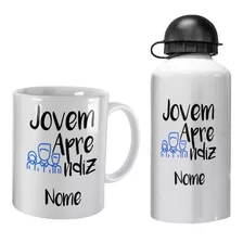 Kit Caneca Garrafinha Profissão Jovem Aprendiz Presente