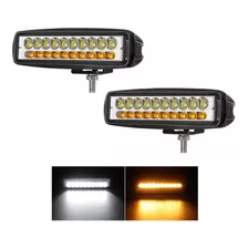 Par Barra Faros Led 60w 20 Led Calidad Premium Blanco Ambar 