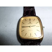 Antiguo Reloj A Cuerda Framont Baño De Oro Swiss Made Cuero