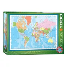 Rompecabezas Del Mapa Moderno Del Mundo De Eurographics (100