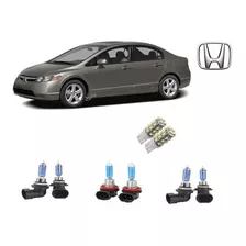 Kit 8 Lampadas Farol + Milha H11 Honda Civic 2007 A 2011