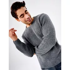 Sweater De Hombre Grueso Pullover Cuello Redondo