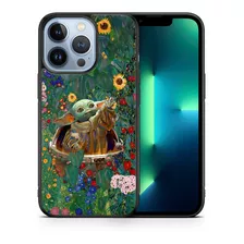 Funda Para iPhone Grogu Baby Yoda Klimt Garden Tpu Case