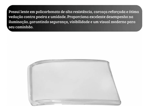 Lente Farol Scania Ntg 2009 Lado Esquerdo — foto 3