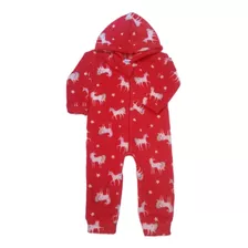 Macacão Pijama Infantil Micro Soft Com Capuz