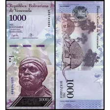 Cedula Da Venezuela 1000 Bolivares 2017 - Flor De Estampa