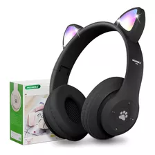 Audifonos Orejas De Gato Bluetooth 5.1 Led Diadema Ninos