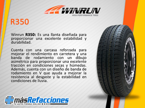 Kit 2 Llanta Winrun 215-70r15c R350 109-107r Foto 4