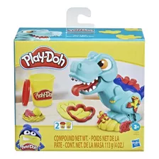 Set Plastilina Play Doh Mini T-rex 2 Plastilinas Con Molde Color Verde