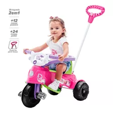 Triciclo Infantil Empurrador Carrinho Tatetico Calesita Rosa