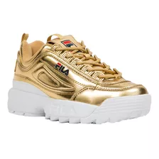 Fila Disruptor 2 Premium Metallic Para Dama Color Oro