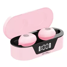 Auriculares Inalambricos Bluetooth In-ear Indicador De Carga Color Rosa