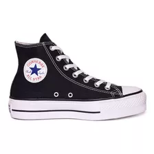 Zapatilla Plataforma Converse All Star Botita Lona Negra