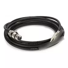 Cabo De Microfone Xlr Para P10 Estereo - Preto - 10 M