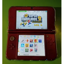 New 3ds Xl Roja Programada Con 10 Juegos Y Cargador 