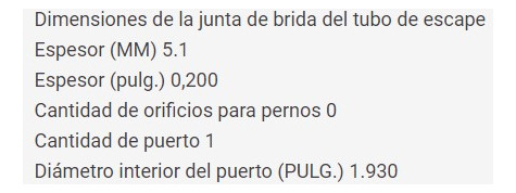 Empaque Tubo Escape Para Toyota Tundra 3.4l V6 00-04 Foto 2