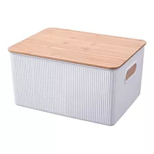 Caja Plastica Con Tapa Bambu 16 Litros Afj