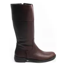 Botas Mujer De Montar Caña Alta Cuero Vacuno Elástico Cómoda