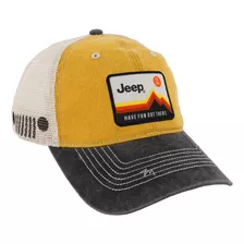 Jeep Have Fun Out There Patch Garment Washed Trucker Hat Un.