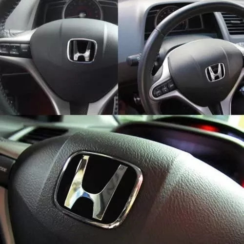 Emblema Negro Para Volante Honda Civic 2006-2018 Foto 2