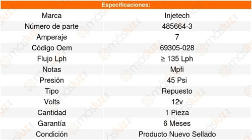 Repuesto Bomba Combustible Tc Masera 4cil 2.2l 89_90 8298404 Foto 2