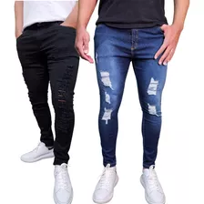 Combo 2 Calça Jeans Masculina Visual Despojado Estilo Casual