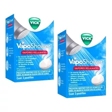 2 Pack Vick Vaposhower Aromaterapia Para Ducha Regadera Baño