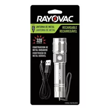 Linterna Led Recargable Rayovac De Metal 320lm 