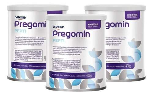 Danone Pregomin Pepti Fórmula Infantil Em Pó Sem Glúten 3 Unidades De 400gr Sem Sabor