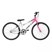 Bicicleta Aro 26 Bicolor Rebaixada Sem Marcha Masculino Cor Branco-rosa