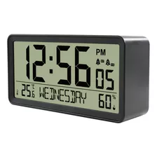Reloj Despertador Digital Lcd Batería Escritorio Electrónico
