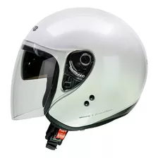 Capacete Moto Bieffe Allegro Classic Aberto Cor Branco Perolado Com Grafite Tamanho Do Capacete 61