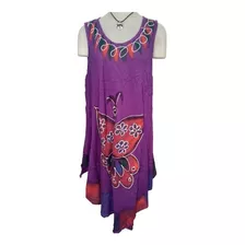 Vestido Batik Mujer Largo&amplio Estampado Importado India