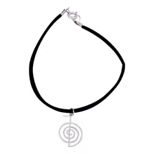 Pulseira Camurça Com Cho-ku-rei 20mm Proteção Reiki Chave Cor Banhado A Ródio Diâmetro 20 Mm