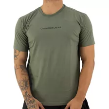 Camiseta Calvin Klein Logo Original - Verde/militar