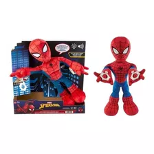 Peluche Interactivo Spider-man 34 Cm - Luz, Sonido Y Movimiento