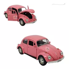 Carrinho De Ferro Volkswagen Fusca 12cm Abre Capô Porta Rmz