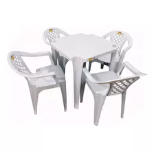 Jogo Mesa Cadeiras Reforçada Tramontina Kit Conjunto 5 Peças
